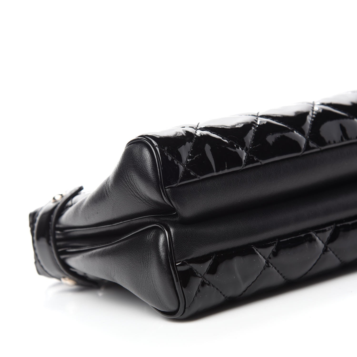 Chanel Patent Quilted Just Mademoiselle Bowling Bag Black 6 of 11