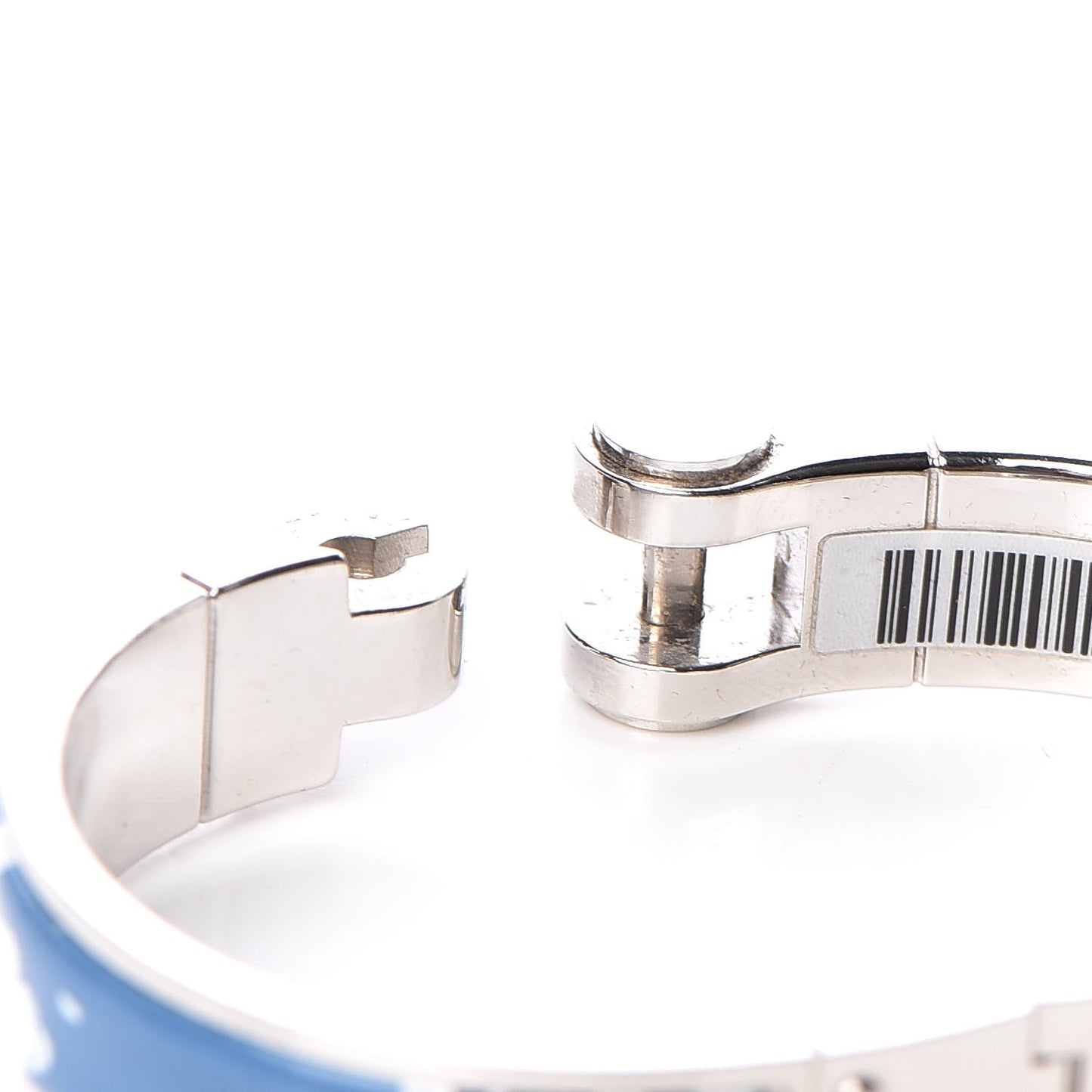 Enamel Printed Narrow Cheval Surprise Hinged Bracelet S Arts and Crafts