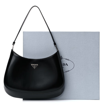 Prada Spazzolato Cleo Shoulder Bag Black 11 of 11