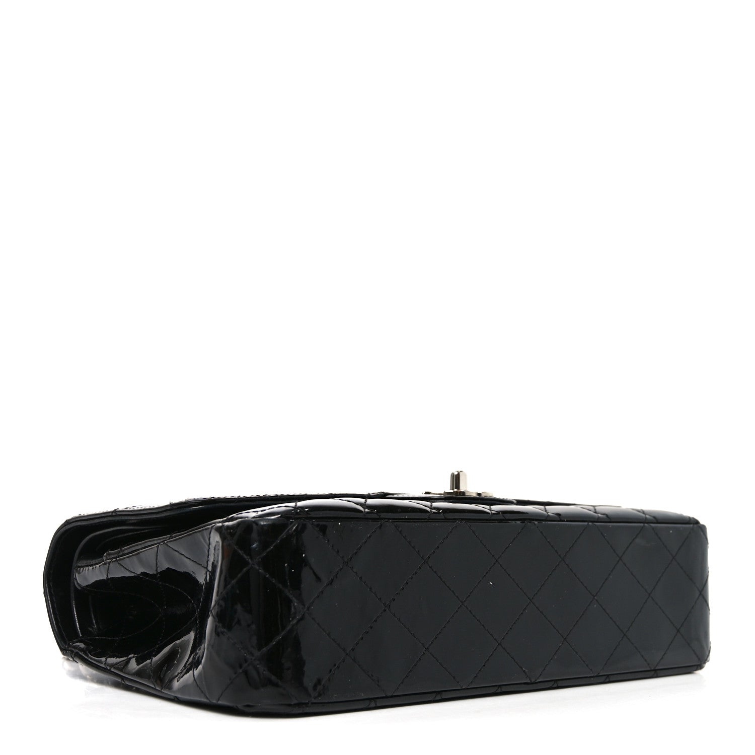 Chanel Patent Quilted Medium Double Flap Black 4 of 10