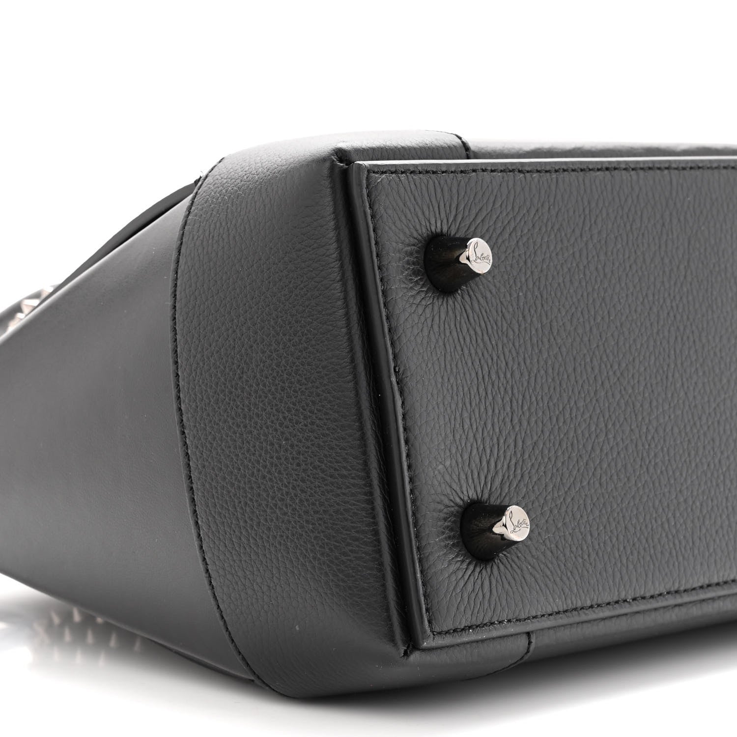 Christian Louboutin Grained Calfskin Spike Small Eloise Tote Black 9 of 10