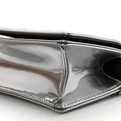 Christian Dior Metallic Patent Micro-Cannage Baby Diorama Flap Bag Silver 7 of 7