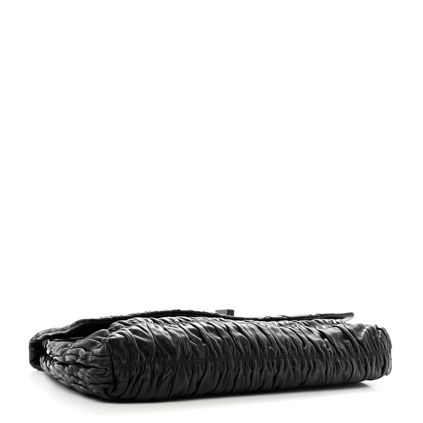 Nappa Gaufre Pochette Clutch Black