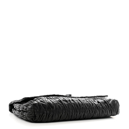 Prada Nappa Gaufre Pochette Clutch Black 4 of 10