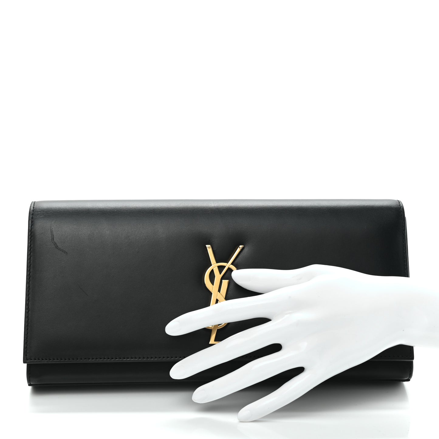 Calfskin Classic Monogram Cassandre Clutch Black