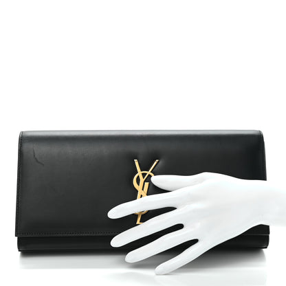Saint Laurent Calfskin Classic Monogram Cassandre Clutch Black 2 of 10