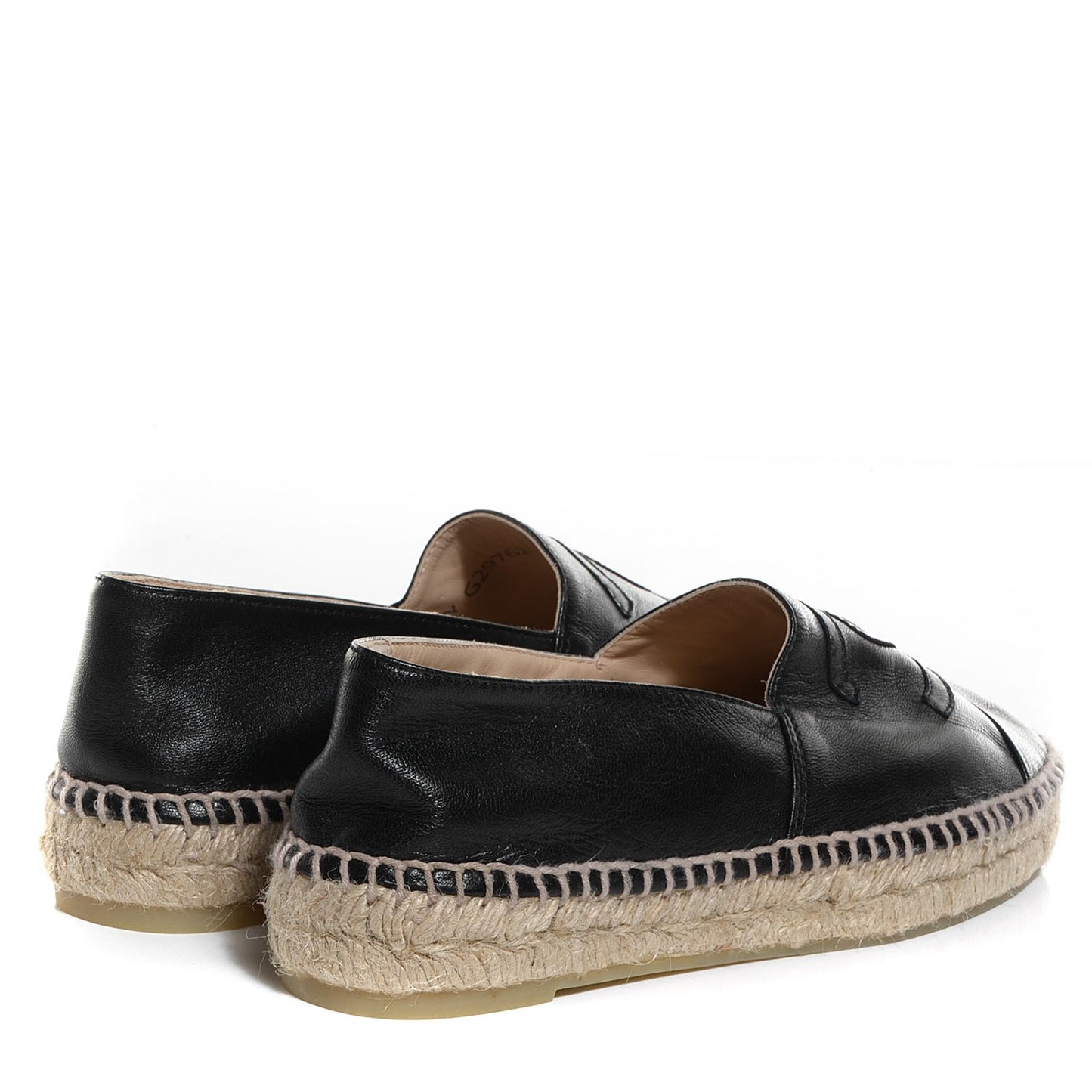 Lambskin CC Espadrilles 35 Black