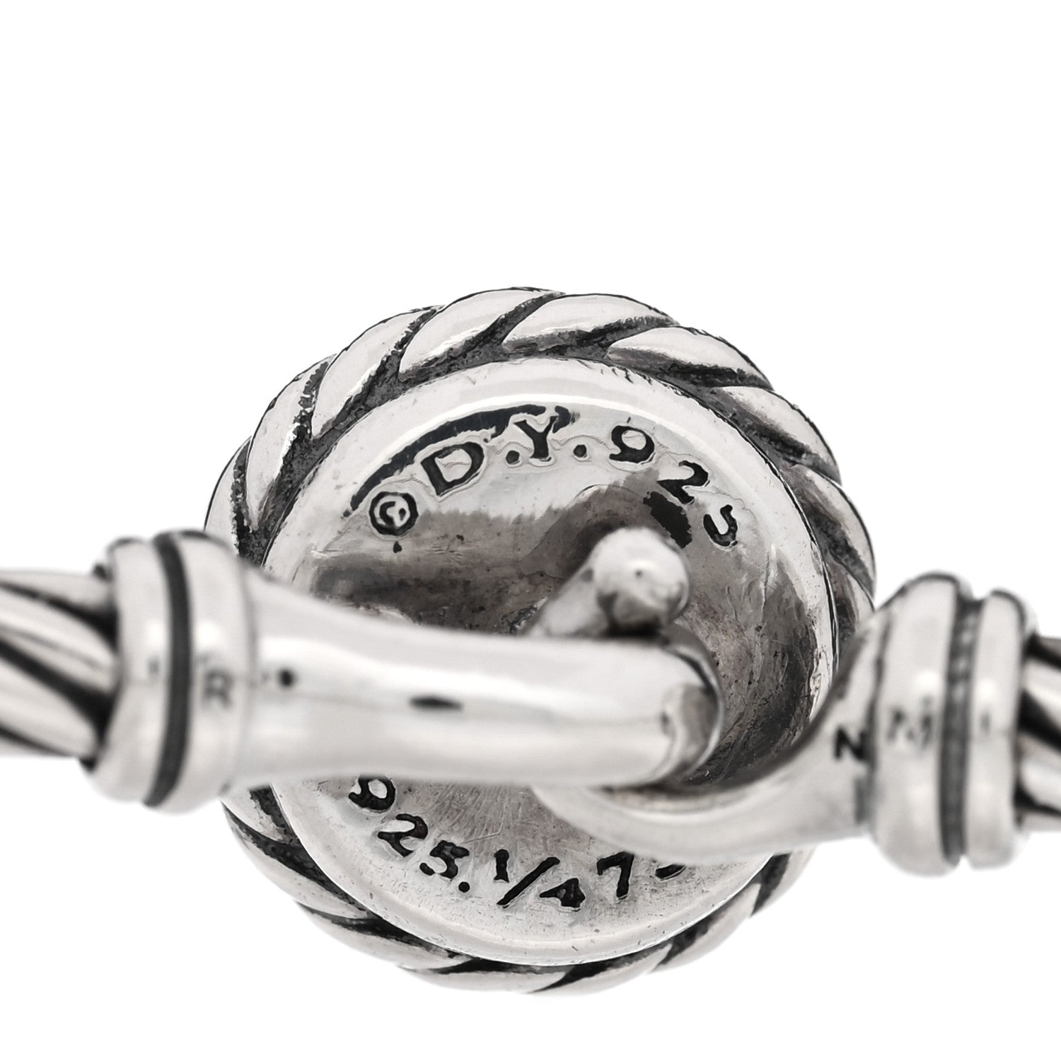 David Yurman Sterling Silver 14K Yellow Gold 3mm Chatelaine Bracelet 3 of 3