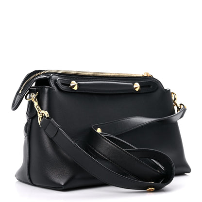 Fendi Vitello Dolce Monster Eyes Embossed Medium By The Way Boston Bag Black 2 of 11