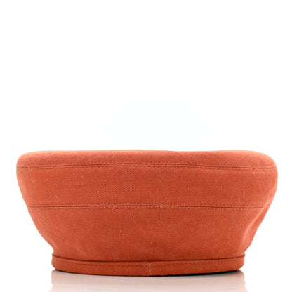 Hermes Denim Saint Honore Beret Hat 56 Orange Meranti 6 of 10