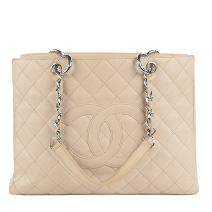 Chanel Caviar Quilted Grand Shopping Tote GST White 1 of 7