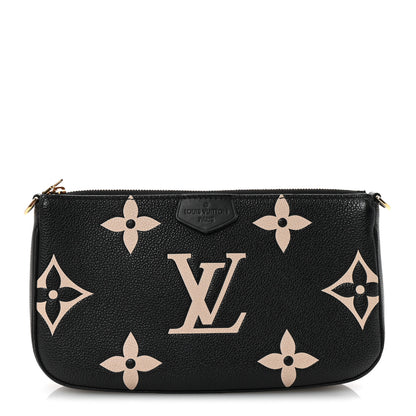 Louis Vuitton Empreinte Monogram Giant Multi Pochette Accessories Large Pochette Black Beige 1 of 6