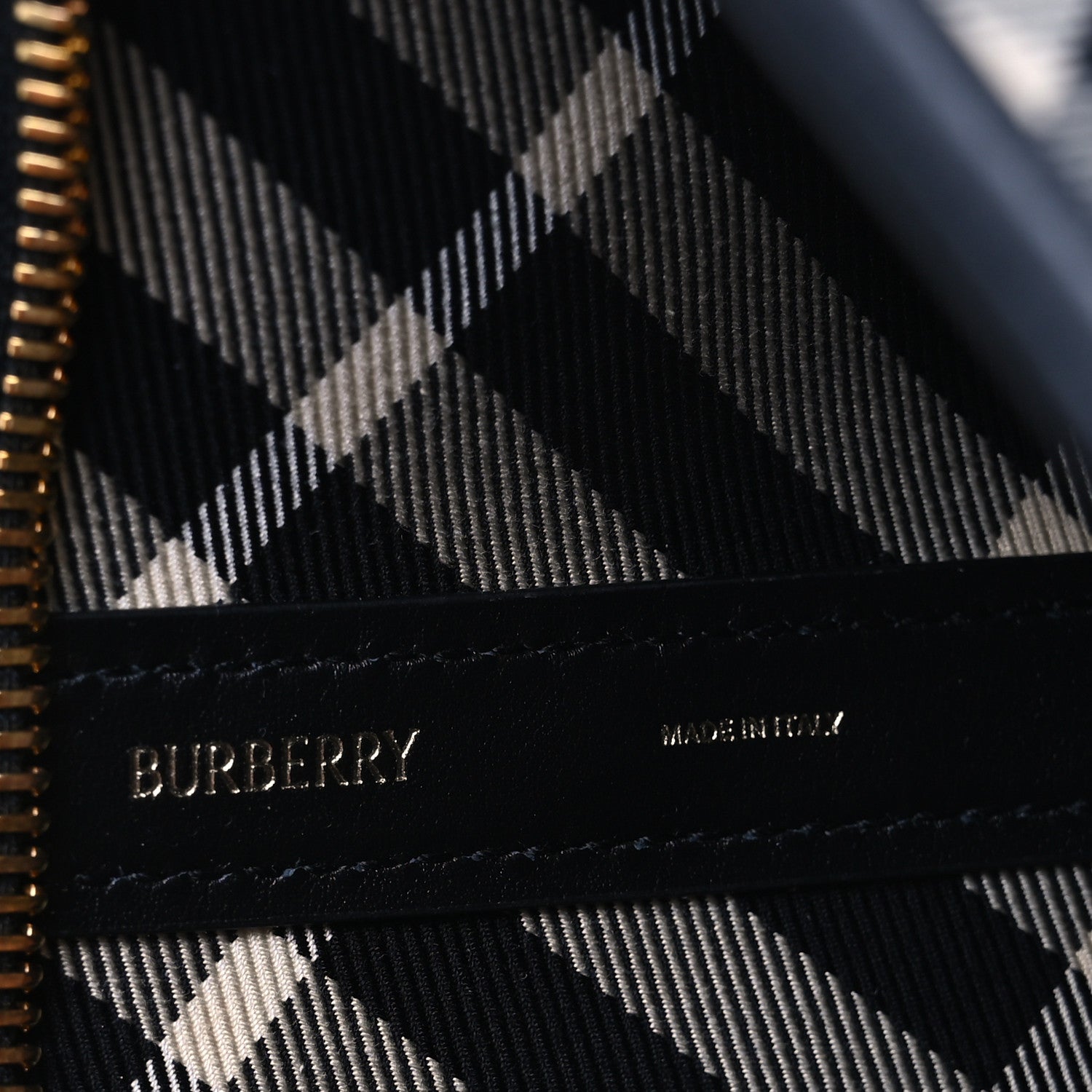 Burberry Canvas Check Large Shoulder Bag Black Calico 8 of 13