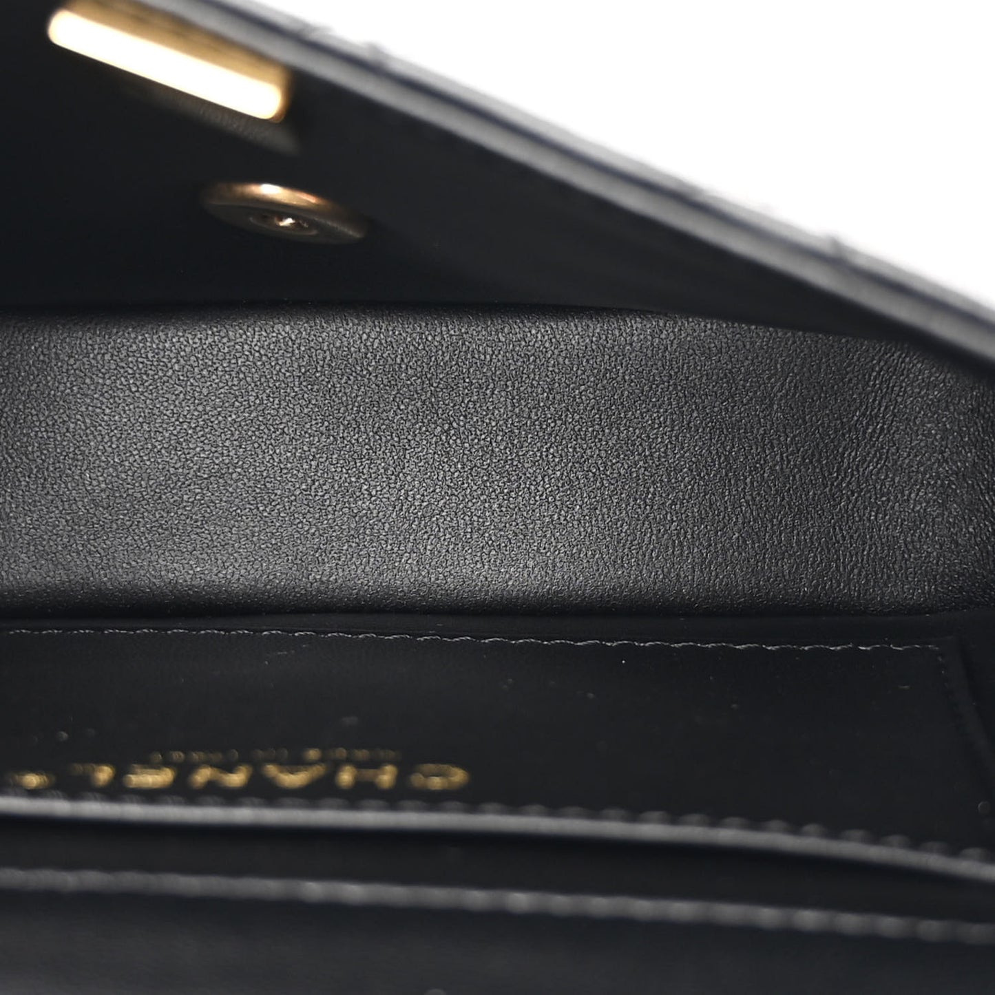Shiny Lambskin Quilted Pearl Twist Mini Square Flap Black