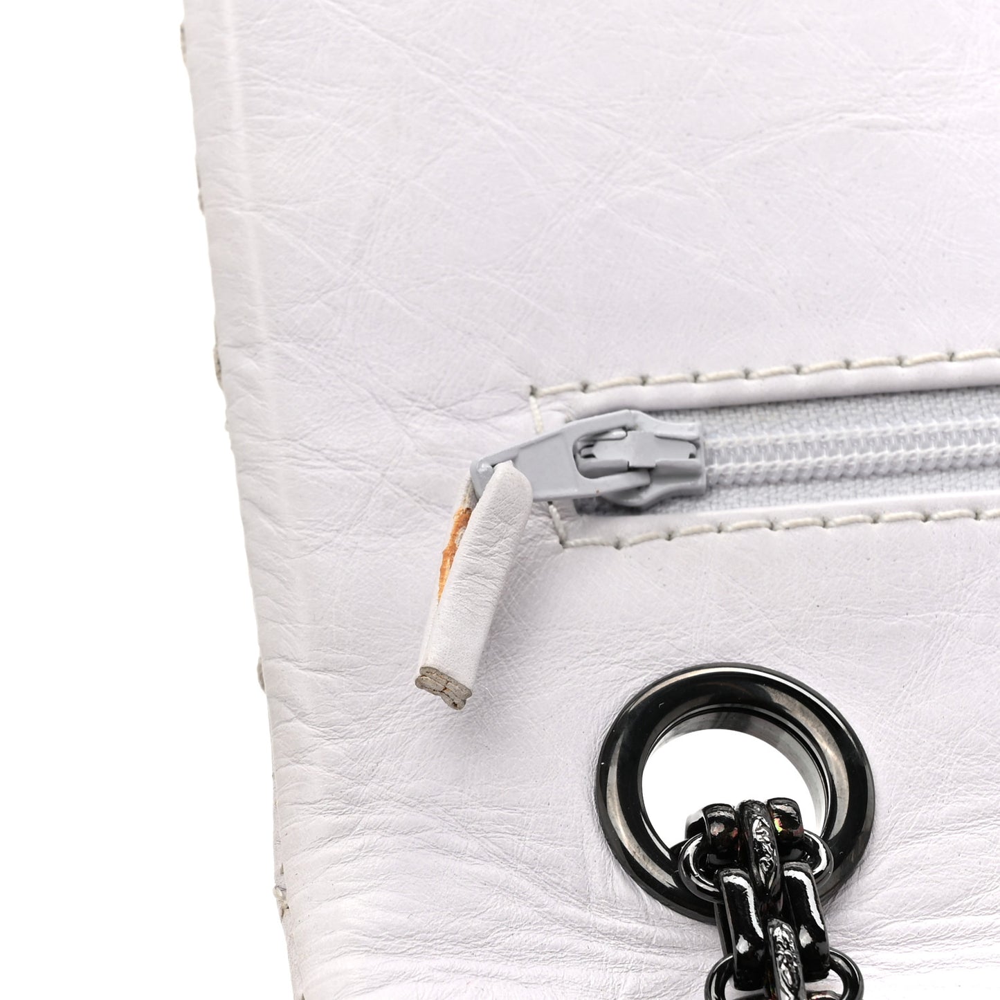 Aged Calfskin Quilted 2.55 Reissue 226 Flap White