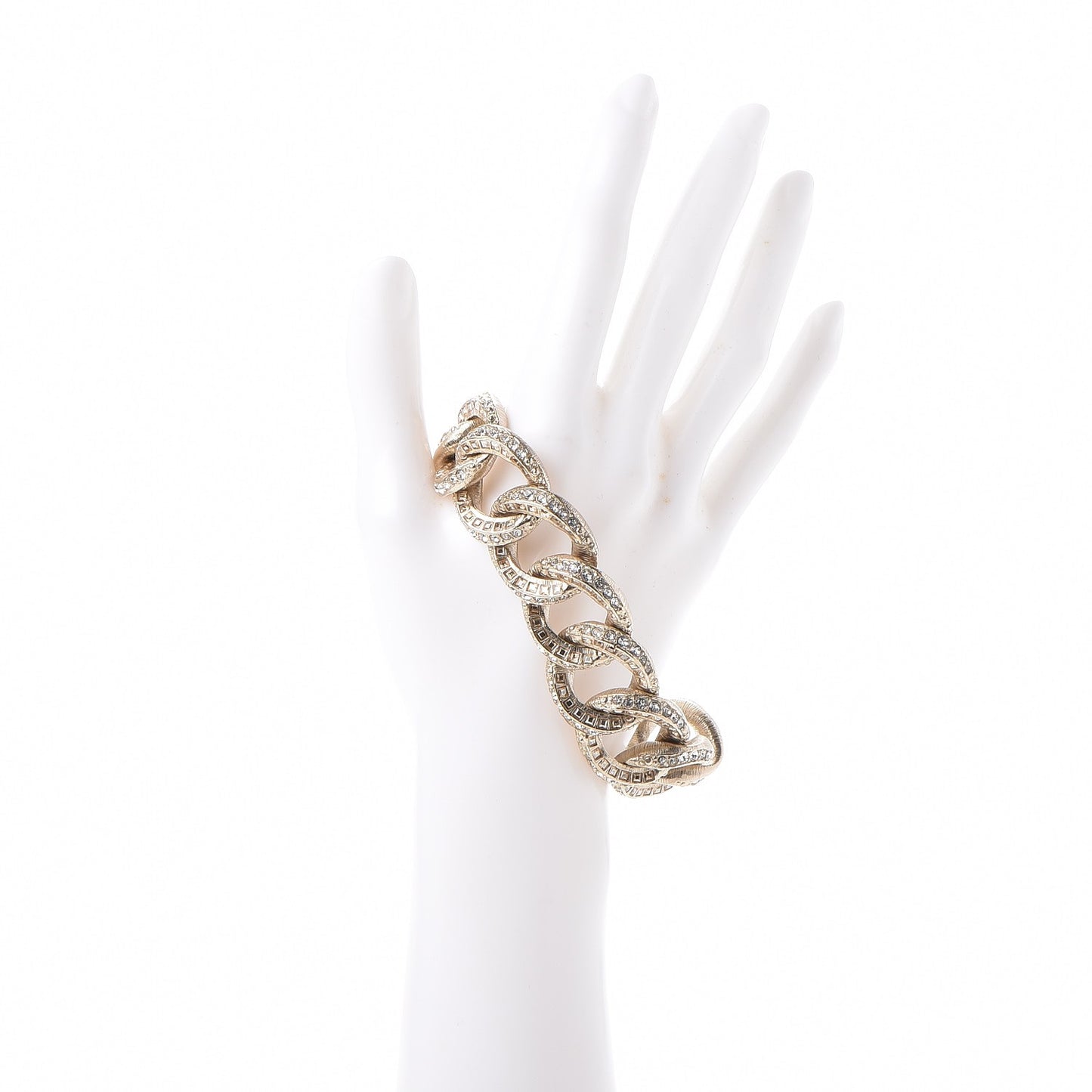 Crystal CC Chain Bracelet Gold