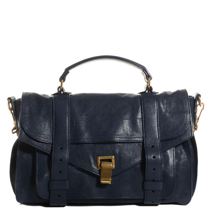 Proenza Schouler Lambskin Medium PS1 Satchel Navy 1 of 14