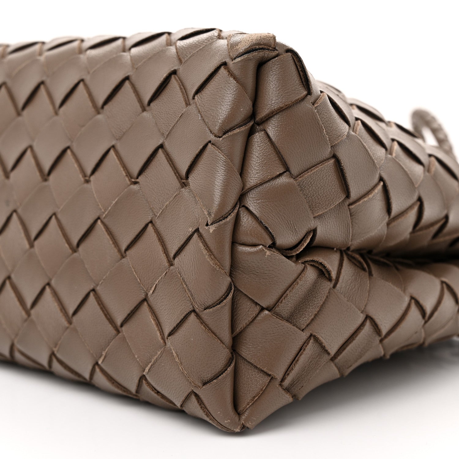 Bottega Veneta Nappa Intrecciato Small Andiamo Shoulder Bag Taupe Grey 9 of 11