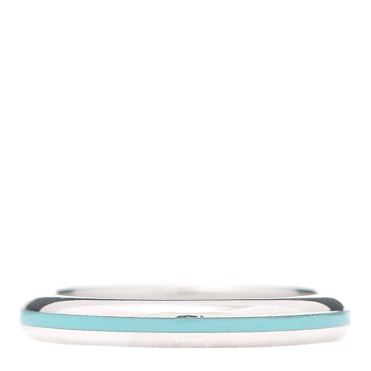 Tiffany Sterling Silver Enamel Stackable Ring Blue 56 7.5 3 of 4