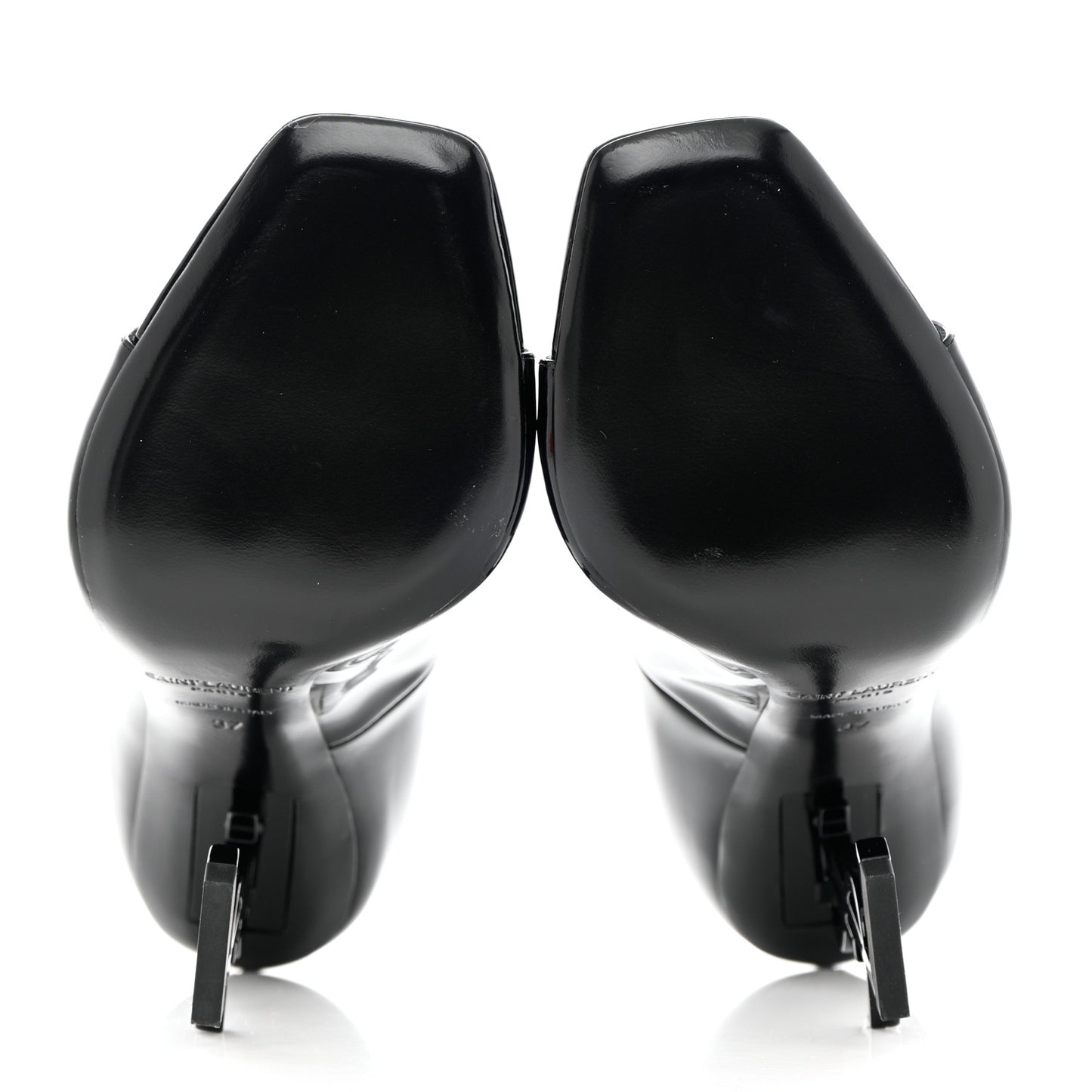 Patent Calfskin Opyum 110 Sandals 37 Black