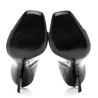 Saint Laurent Patent Calfskin Opyum 110 Sandals 37 Black 5 of 10