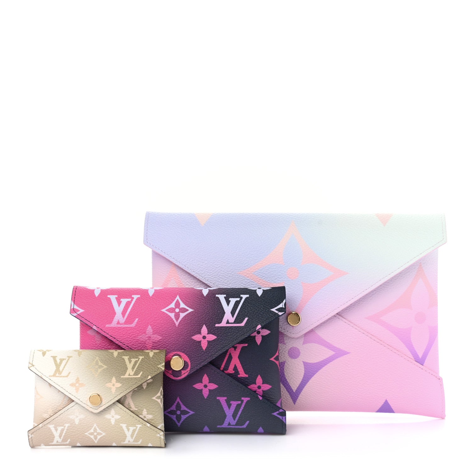 Louis Vuitton Monogram Giant Spring In The City Kirigami Pochette Set Sunrise Pastel Midnight Fuchsia Sunset Kaki 1 of 10