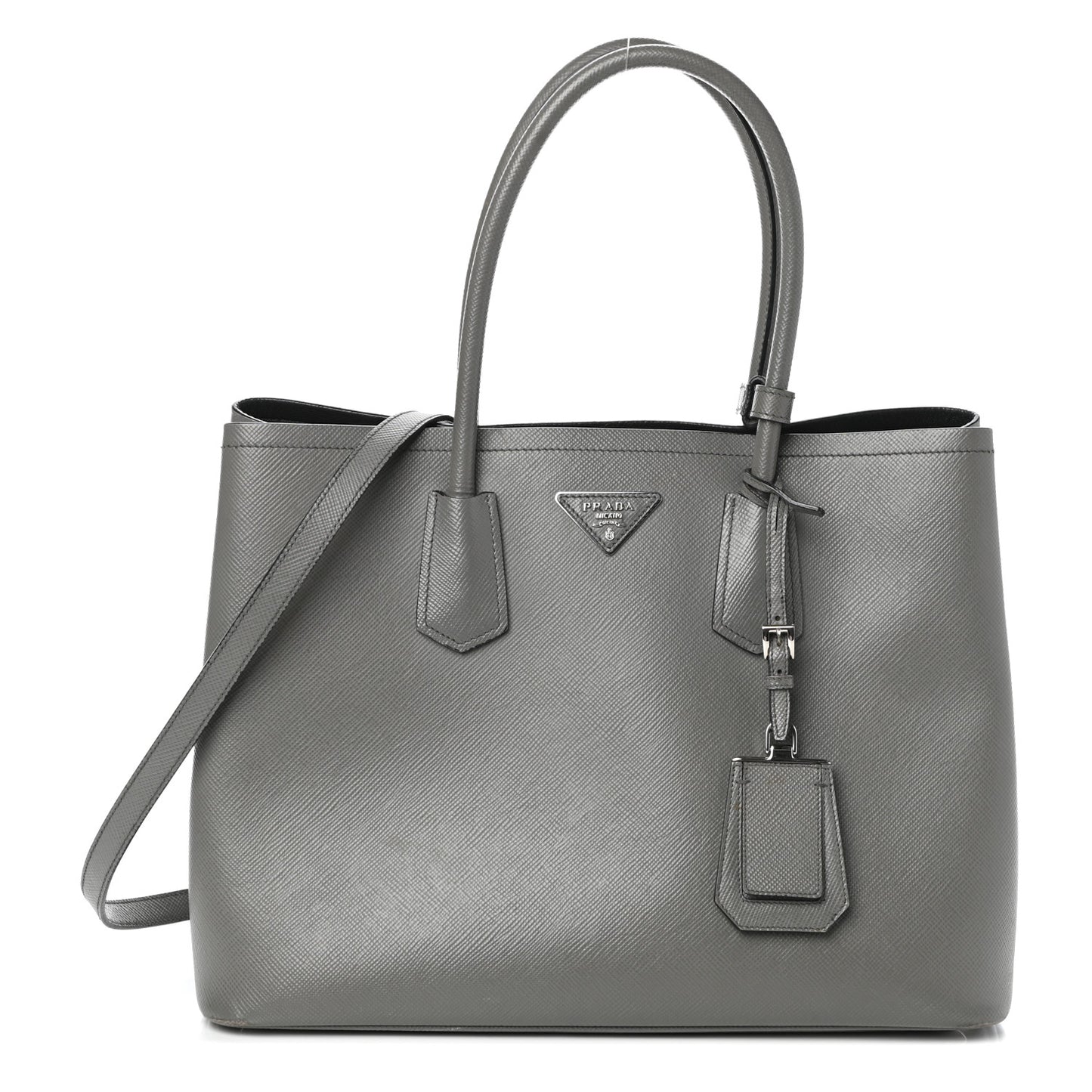 Saffiano Cuir Medium Double Bag Marmo