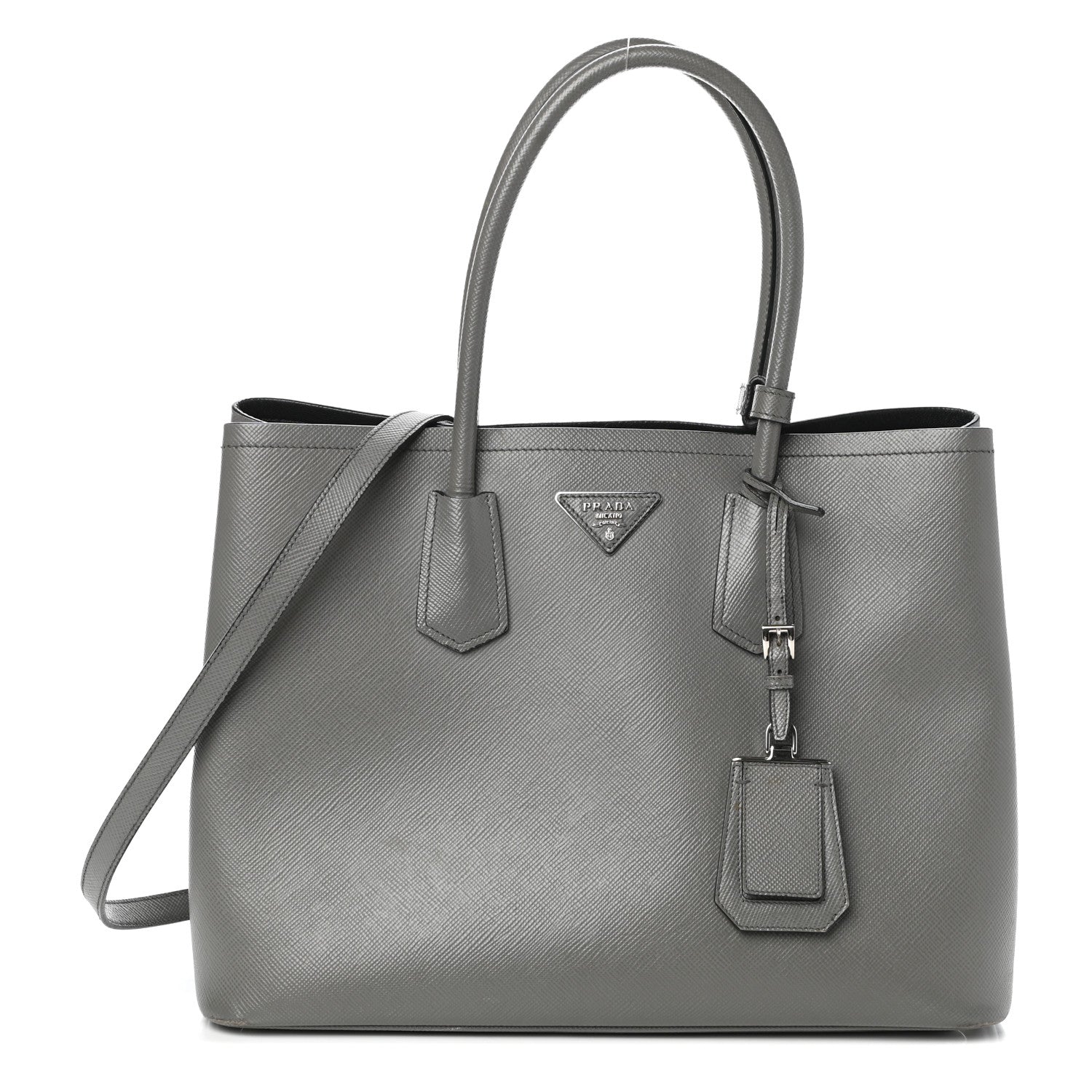 Prada Saffiano Cuir Medium Double Bag Marmo 1 of 10