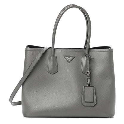 Prada Saffiano Cuir Medium Double Bag Marmo 1 of 10