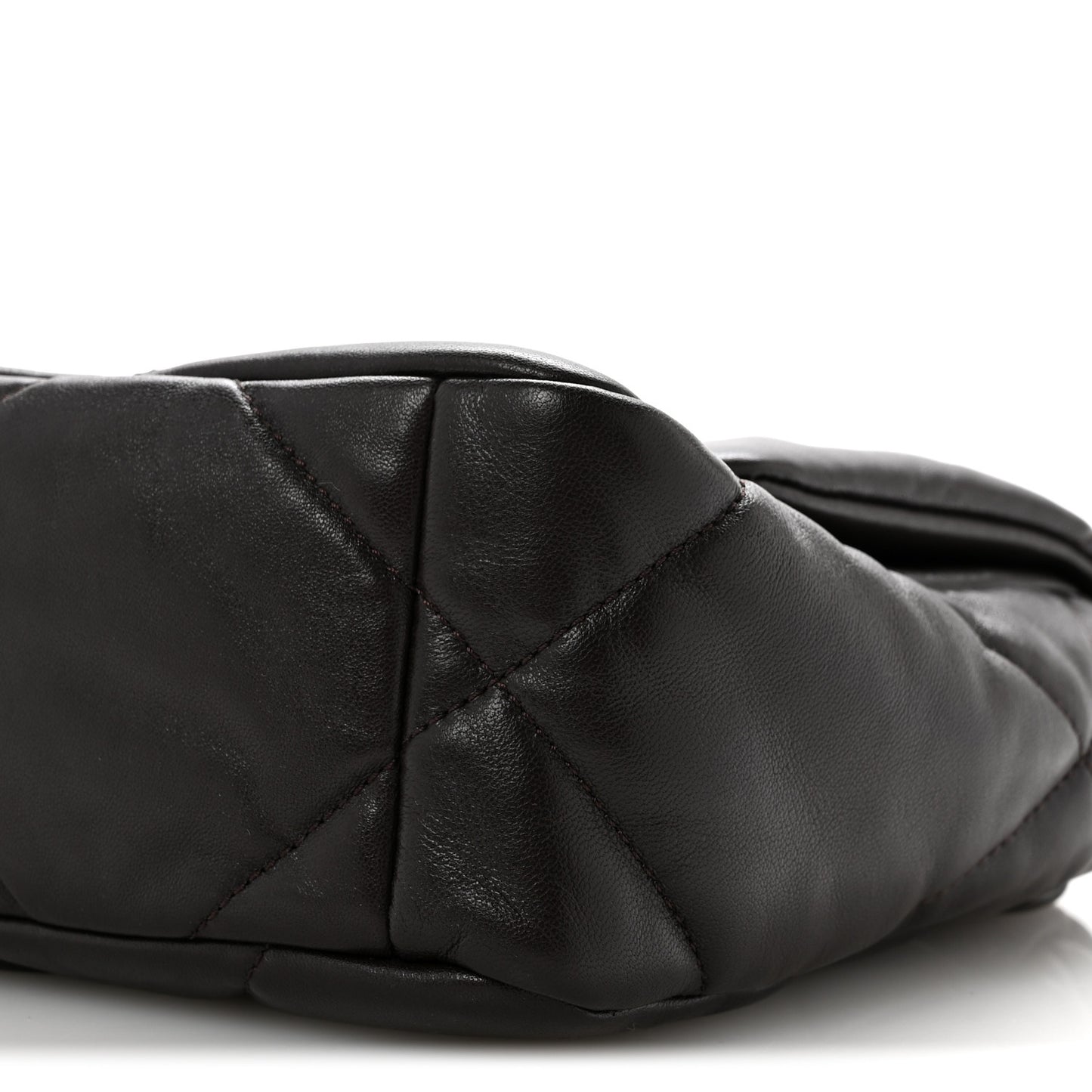 Lambskin Quilted Medium Chanel 19 Flap Dark Brown