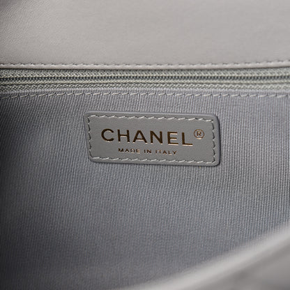 Chanel Lambskin Quilted Medium Mademoiselle Chic Flap Gris 5 of 9