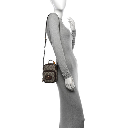 Gucci GG Supreme Monogram Mini Neo Vintage Double Zip Messenger Bag Beige New Acero Crop 2 of 10