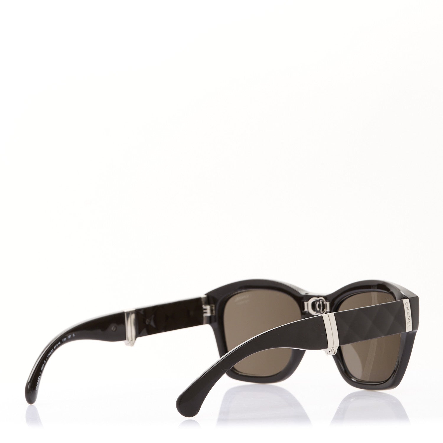 Chanel Acetate Metal Square Folding Sunglasses 6055-B Brown 7 of 14