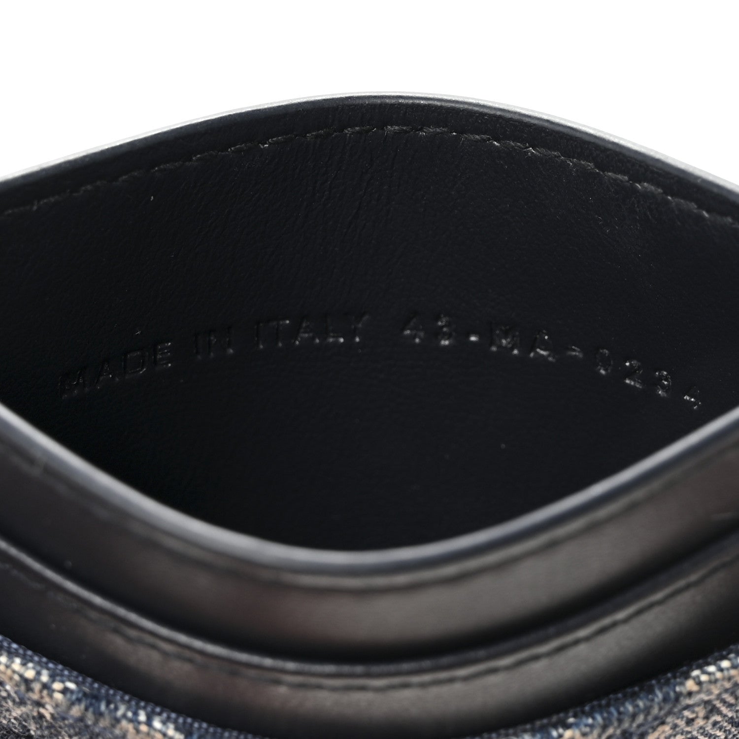Christian Dior Denim Jacquard Oblique Calfskin 30 Montaigne Freesia Card Holder Blue 7 of 7