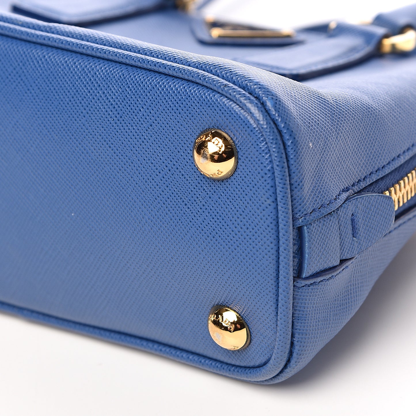 Saffiano Lux Mini Promenade Tote Azzurro