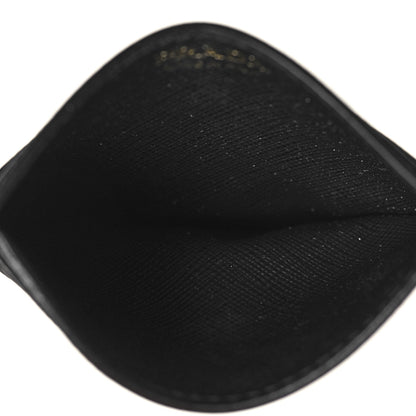 Prada Saffiano Triangle Card Holder Black 5 of 8