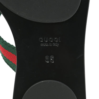 Gucci Nylon Guccissima Web Womens Thong Sandals 35 Green Red Black 6 of 8