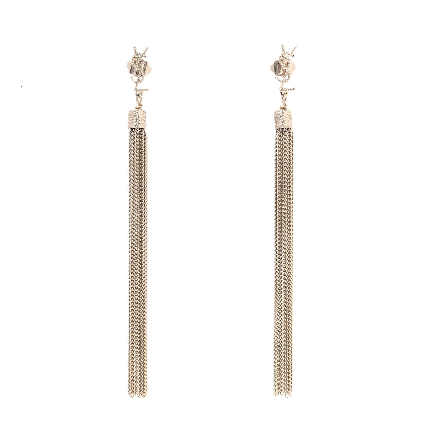 Metal Monogram Loulou Tassel Earrings Gold