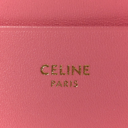 Celine Drummed Calfskin Medium Half Zip Multifunction Wallet Coin Purse Pink 10 of 11