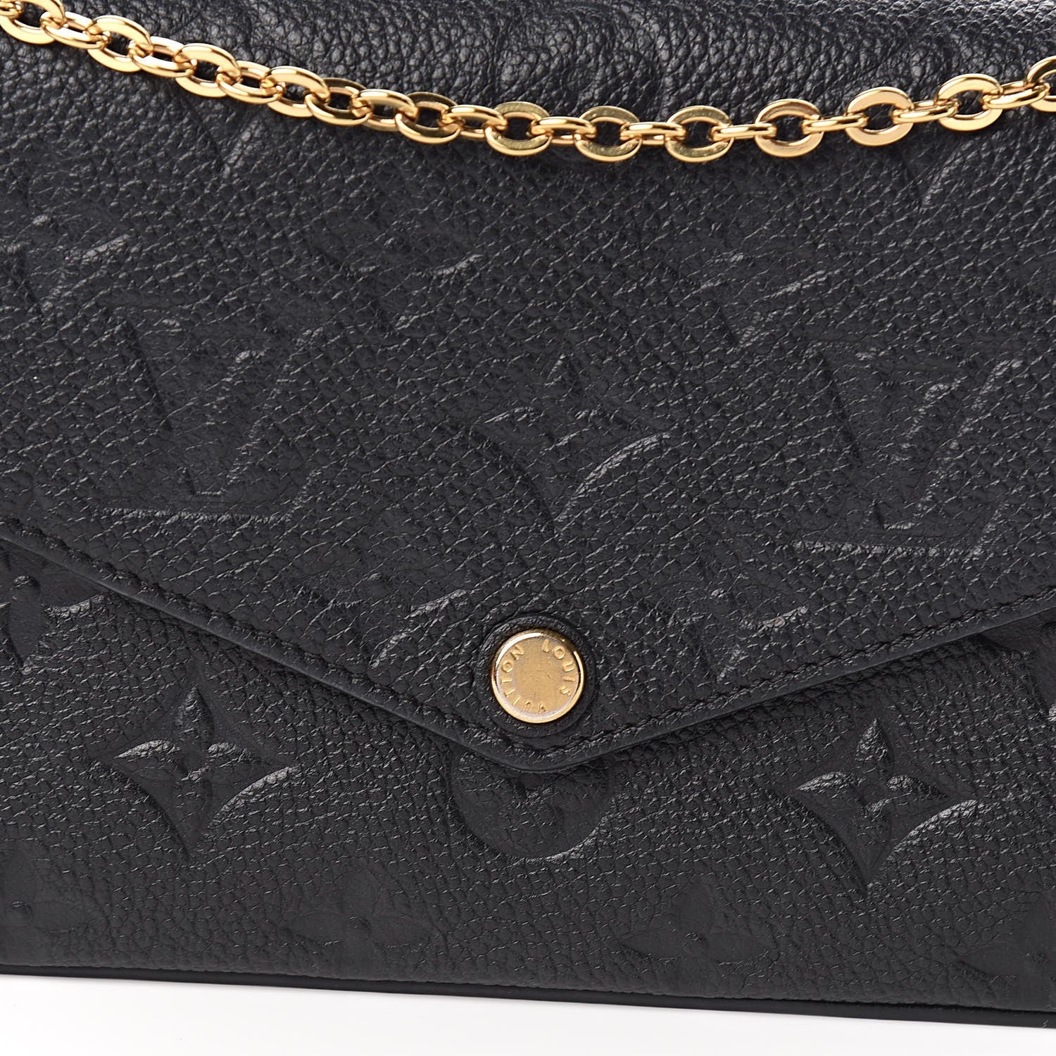 Louis Vuitton Empreinte Pochette Felicie Chain Wallet Black 12 of 14