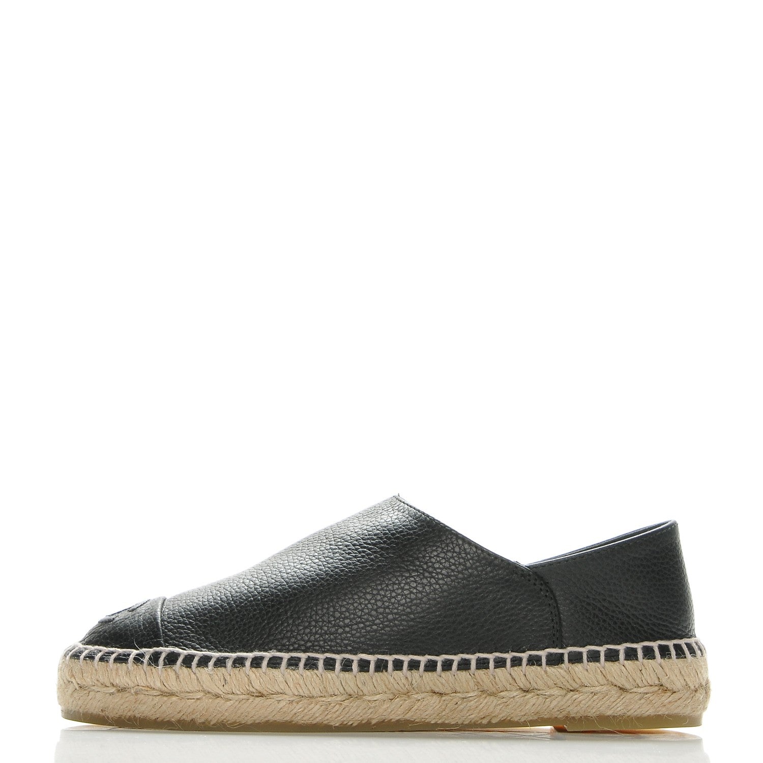 Chanel Grained Calfskin CC Espadrilles 35 Black 1 of 8