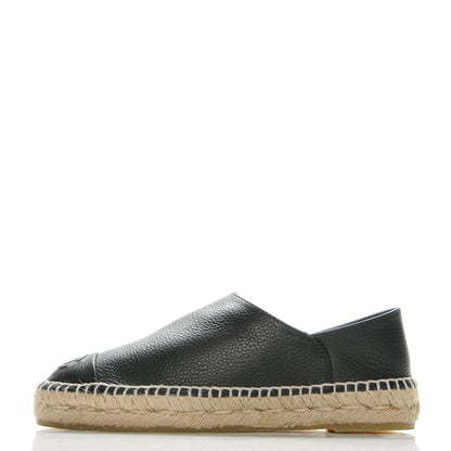 Chanel Grained Calfskin CC Espadrilles 35 Black 1 of 8