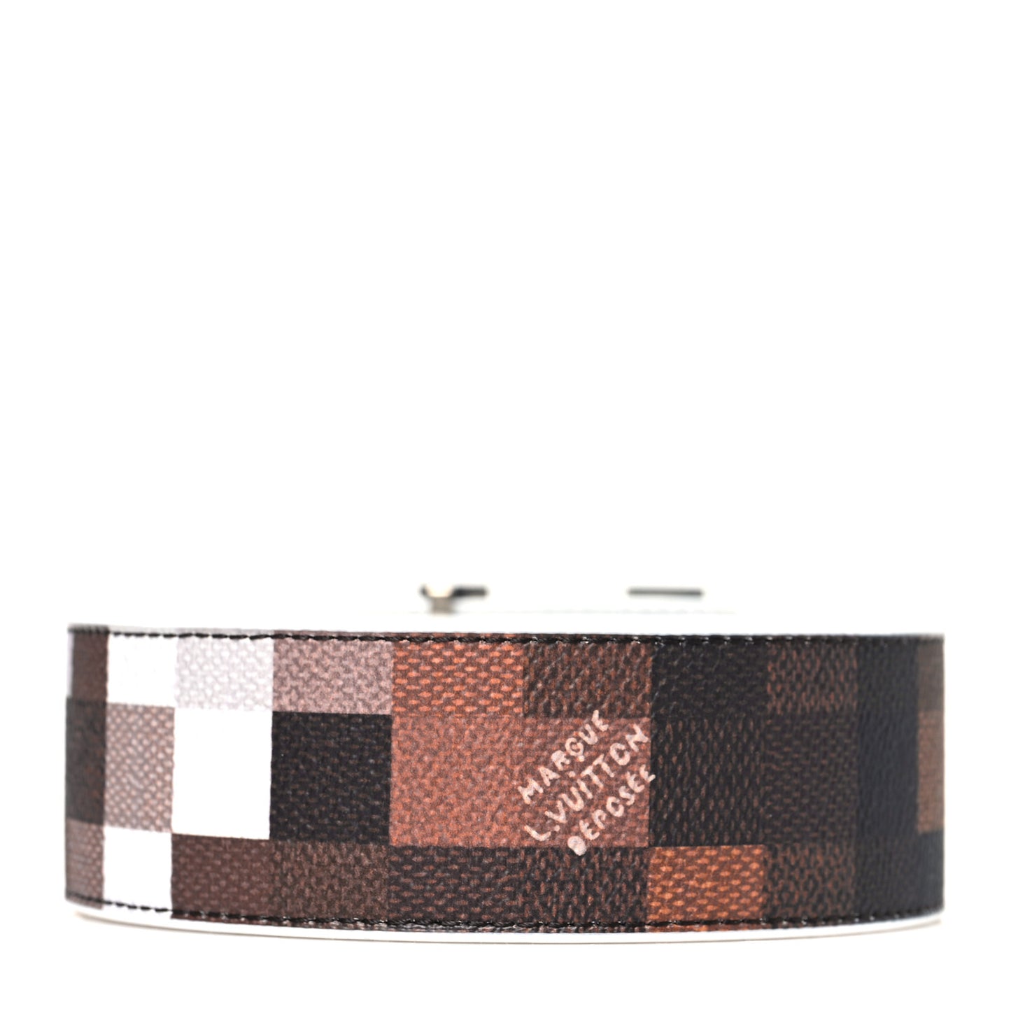 Calfskin Cowmooflage 40mm LV Initiales Reversible 110 44 Belt Brown