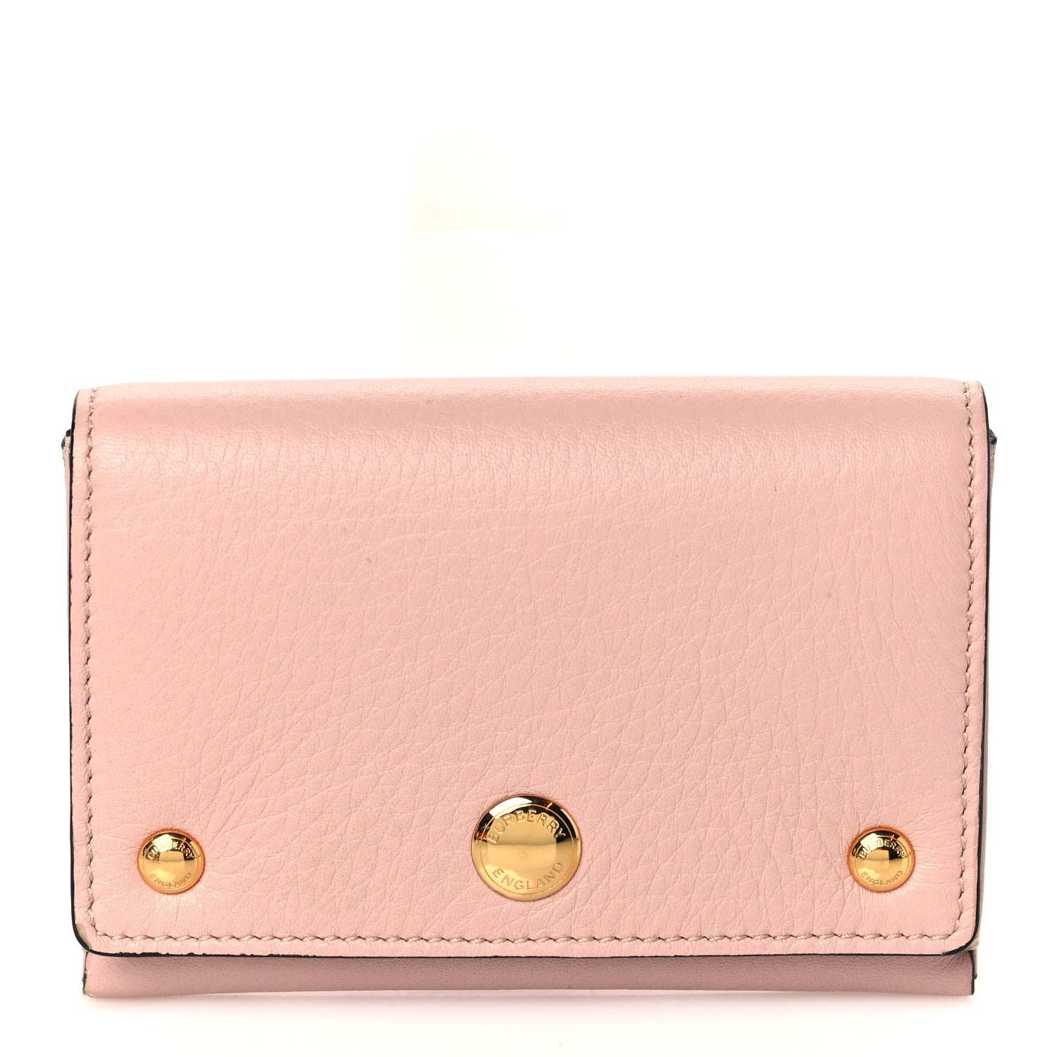 Burberry Calfskin Compact Wallet Pink 1 of 7