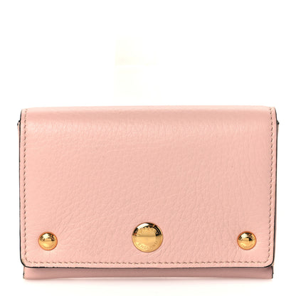 Burberry Calfskin Compact Wallet Pink 1 of 7