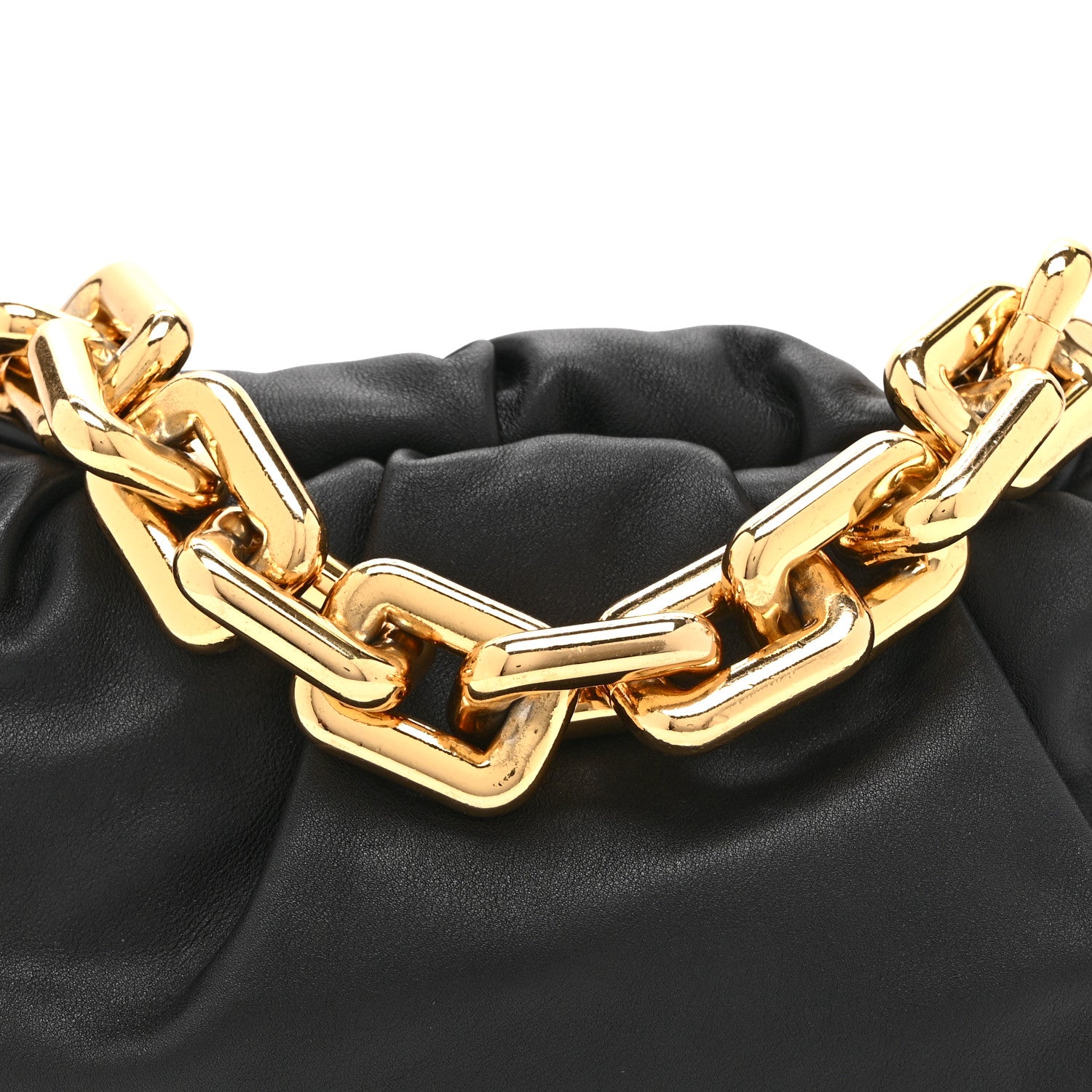Bottega Veneta Calfskin The Pouch Chain Black 9 of 11