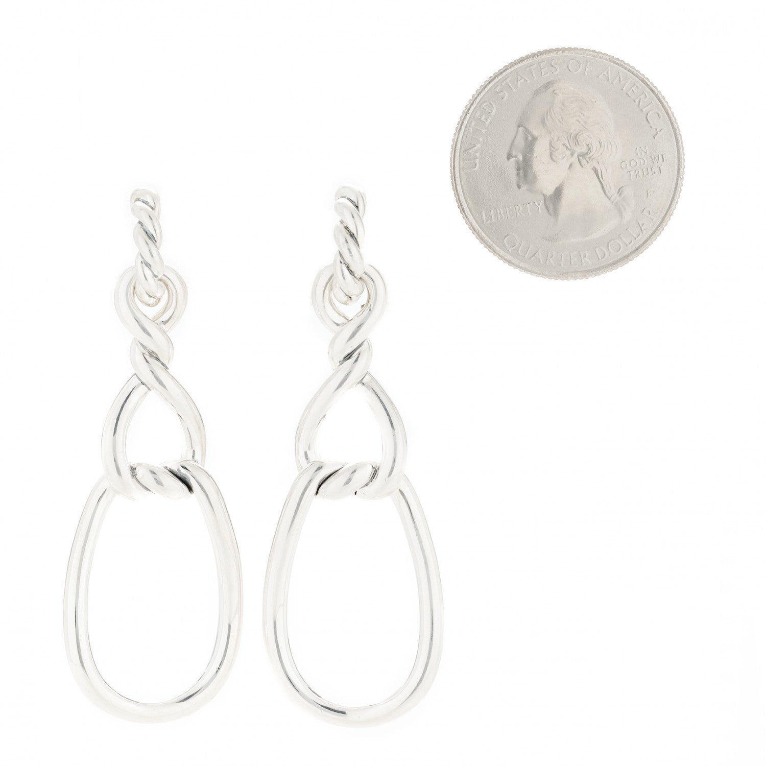 David Yurman Sterling Silver Continuance Triple Drop Earrings 2 of 4