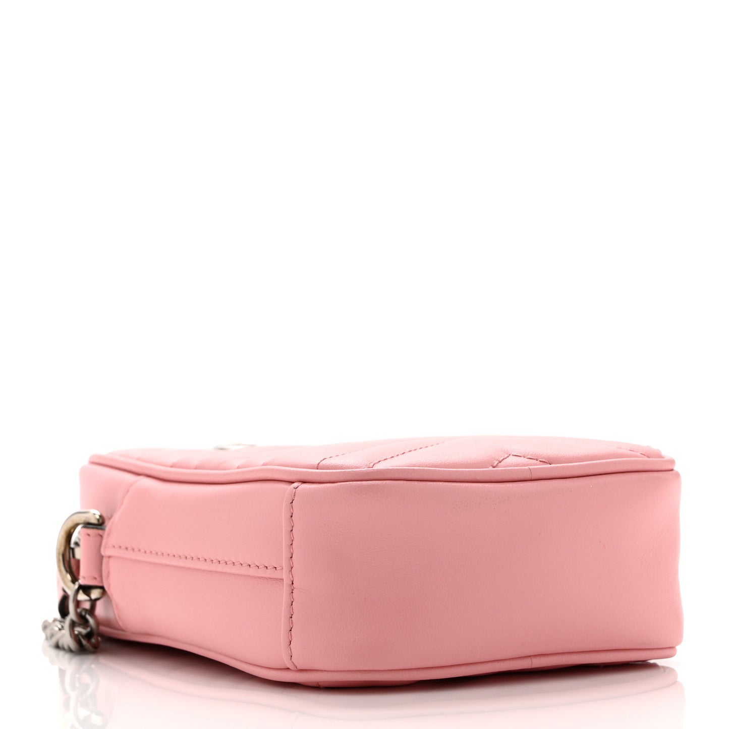 Calfskin Matelasse Mini GG Marmont Crossbody Bag Wild Rose