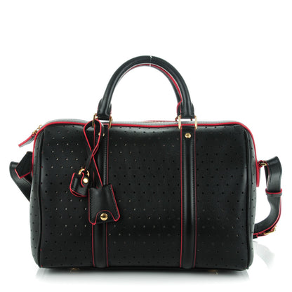 Louis Vuitton Veau Soie Calfskin Perforated SC Bag PM Black 1 of 7