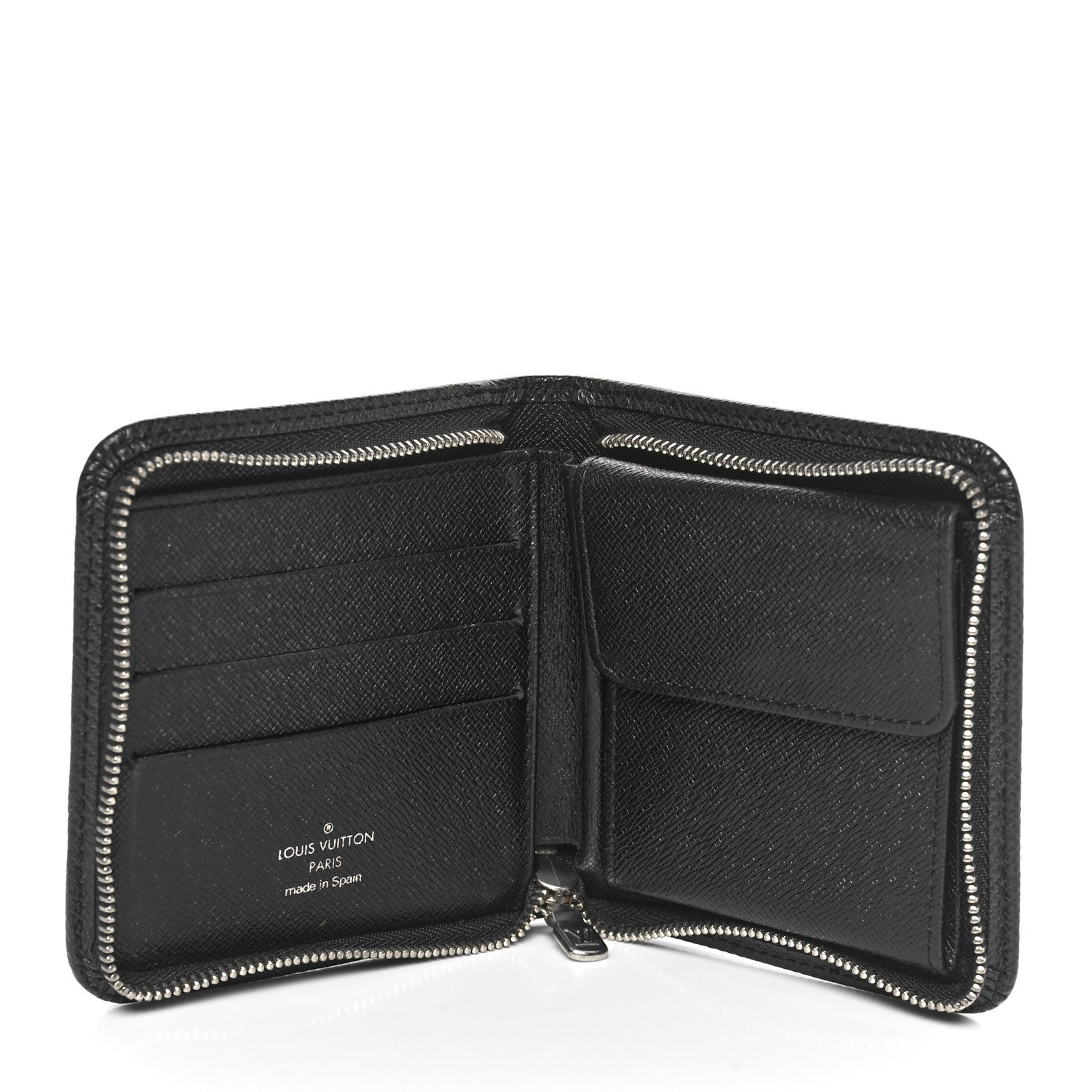 Louis Vuitton Taiga Zip Wallet Black 6 of 8